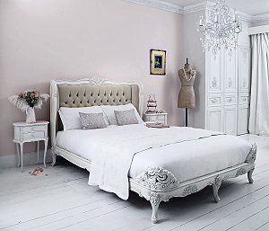Provencal Velvet Upholstered Bed