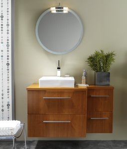 The Cube Vanity Unit in Cherry