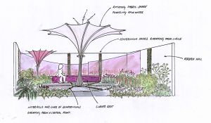 Design for garden at Chelsea Flower Show