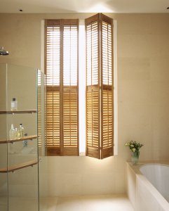 Teak Window Shutters from The New England Shutter Company