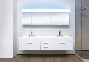 Burg Crono Vanity Unit from Ripples with Chromatherapy Lighting